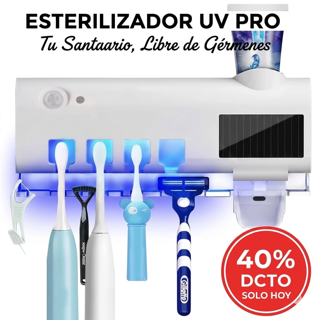 Portacepillos con esterilizador UV ✨